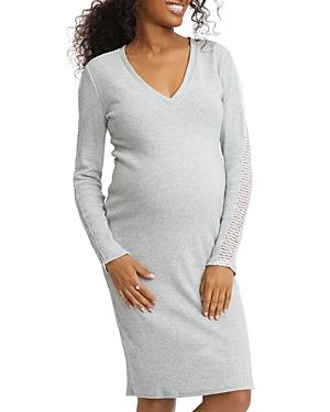 Stowaway Collection Sweatshirt Maternity Dress