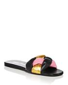 Miu Miu Women's Calzature Donna Slip On Woven Slide Sandals