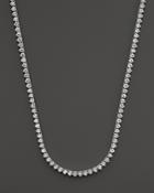 Certified Diamond Tennis Necklace In 14k White Gold, 15.0 Ct. T.w. - 100% Exclusive