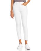 Frame Le Skinny High-rise Ankle Skinny Jeans In Blanc