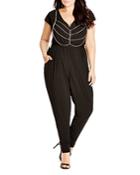 City Chic Chain Embellished Jumpsuit