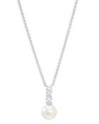 Nadri Camila Imitation Pearl Sparkle Pendant Necklace, 16