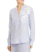 Lauren Ralph Lauren Embroidered Linen Tunic