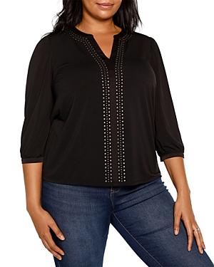 Belldini Plus Studded Knit Top