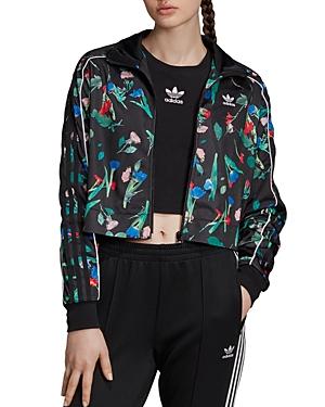 Adidas Floral Cropped Track Jacket