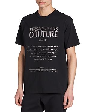 Versace Jeans Couture Cotton Metallic Warranty Label Logo Graphic Tee