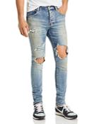 Purple Brand Light Indigo Distressed Skinny Jeans