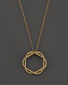 Roberto Coin 18k Yellow Gold Medium Twisted Circle Pendant Necklace, 16 - Bloomingdale's Exclusive