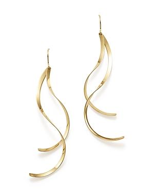 Double Twist Flat Wire Drop Earrings In 14k Yellow Gold - 100% Exclusive