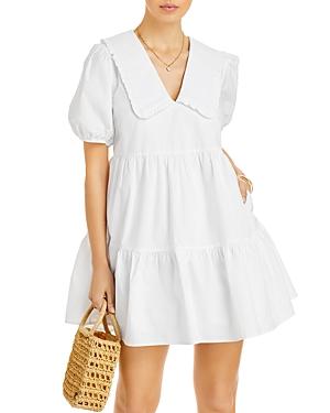 Aqua Tiered Poplin Mini Dress - 100% Exclusive