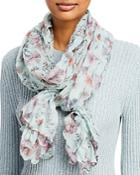 Fraas Pleated Floral Scarf