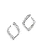 Bloomingdale's Diamond Geometric Front-to-back Earrings In 14k White Gold, 0.75 Ct. T.w. - 100% Exclusive