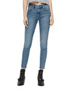 Allsaints Roxanne High-rise Ankle Skinny Jeans In Mid Indigo
