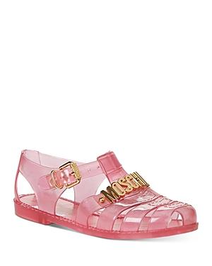 Moschino Women's Logo Hardware Jelly Sandals