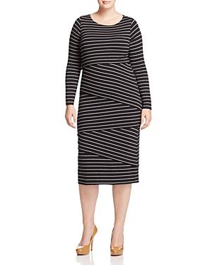 Marina Rinaldi Opale Striped Jersey Dress