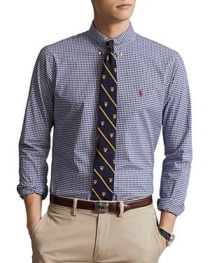 Polo Ralph Lauren Cotton Blend Poplin Check Slim Fit Button Down Shirt
