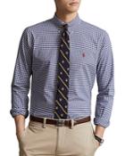 Polo Ralph Lauren Cotton Blend Poplin Check Slim Fit Button Down Shirt