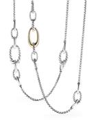 David Yurman Pure Form Chain Station Necklace With 18k Gold