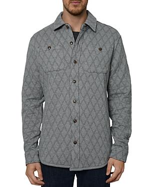 Robert Graham Bresson Reversible Diamond Quilted Classic Fit Button Down Shirt Jacket