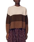 Whistles Color Blocked Wool Sweater