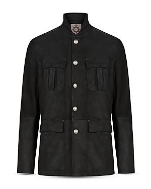 John Varvatos Collection Regular Fit Leather Officer Jacket