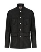 John Varvatos Collection Regular Fit Leather Officer Jacket