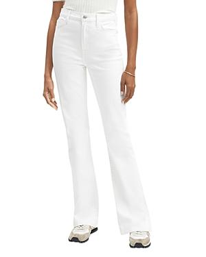 7 For All Mankind Easy Bootcut Split Back Hem Jeans In Ecru