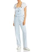 Faherty Topsail Striped Denim Overalls