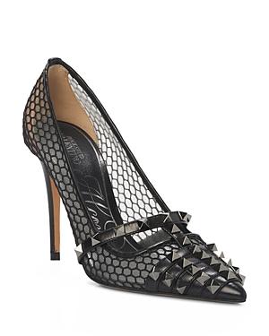 Valentino Garavani Women's Mesh Rockstud Cap Toe Pumps