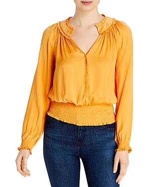 T Tahari Smocked Blouse