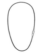 John Hardy Men's Silver & Black Rhodium Classic Box Link Chain Necklace, 22