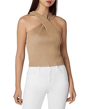 Hudson Twist Neck Ribbed Top