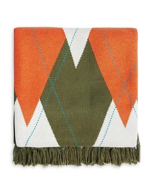 Ted Baker Higham Cotton Blend Argyle Knit Scarf