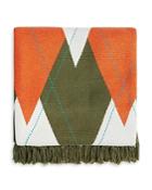 Ted Baker Higham Cotton Blend Argyle Knit Scarf