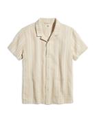 Marine Layer Striped Short Sleeve Camp Shirt