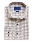 David Donahue Check Fusion Regular Fit Shirt