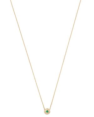 Zoe Chicco 14k Yellow Gold Emerald & Diamond Pendant Necklace, 16