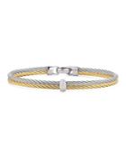 Alor Gray & Yellow Stacked Cable Bangle
