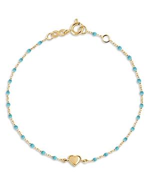 Gigi Clozeau Resin & 18k Yellow Gold Lucky Heart Pendant Bracelet