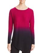 C By Bloomingdale's Asymmetric Dip Dye Cashmere Sweater