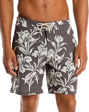 Faherty Floral Print Classic Board Shorts