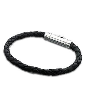 Links Of London Venture Black Leather & Sterling Silver Bracelet