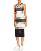 Frame Striped Pointelle Dress