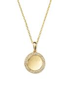Kc Designs Diamond Disc Pendant Necklace In Yellow Gold, .18 Ct. T.w.