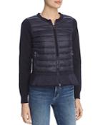 Moncler Tricot Mixed Media Sweater Jacket