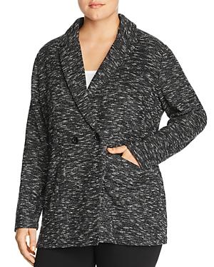Eileen Fisher Plus Marled Double Breasted Blazer