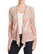 Nic+zoe Sunset Coral Ombre Jacquard Cardigan