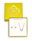 Kendra Scott Ari Heart Crystal Pendant & Stud Earring Gift Set