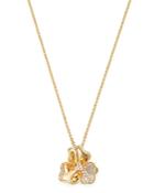 Bloomingdale's Diamond Flower Pendant Necklace In 14k Yellow Gold, 0.20 Ct. T.w. - 100% Exclusive