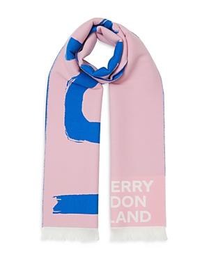 Burberry Love And Logo Wool & Silk Jacquard Scarf